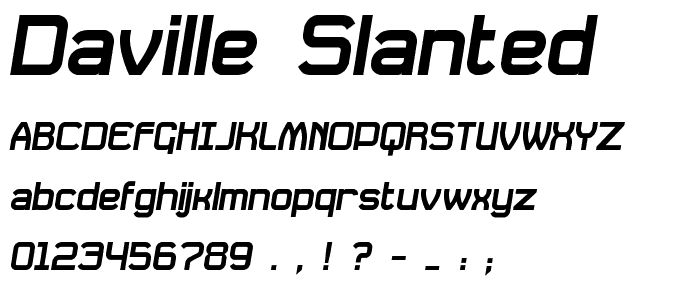 Daville Slanted font